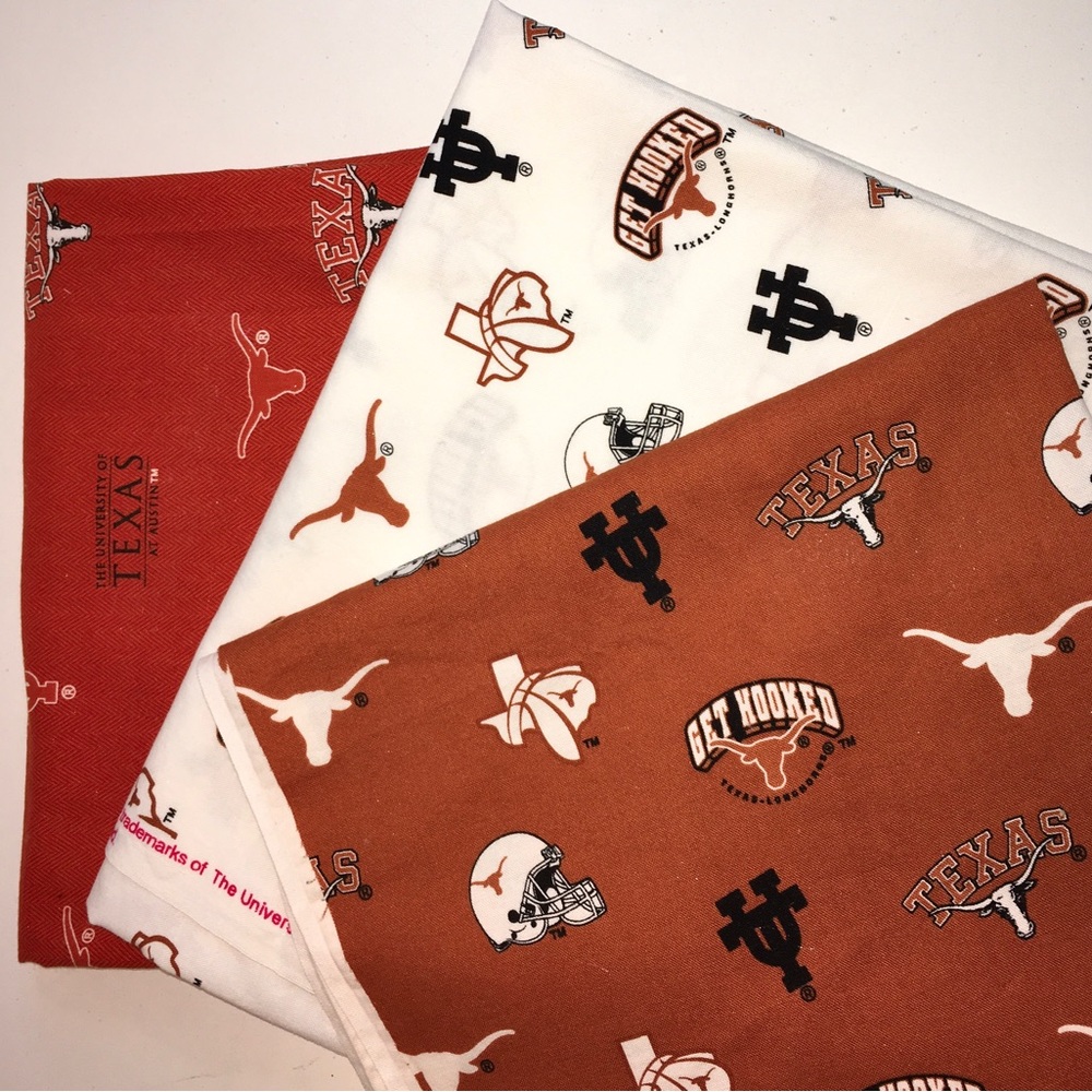UT University of Texas Longhorns fabric lot